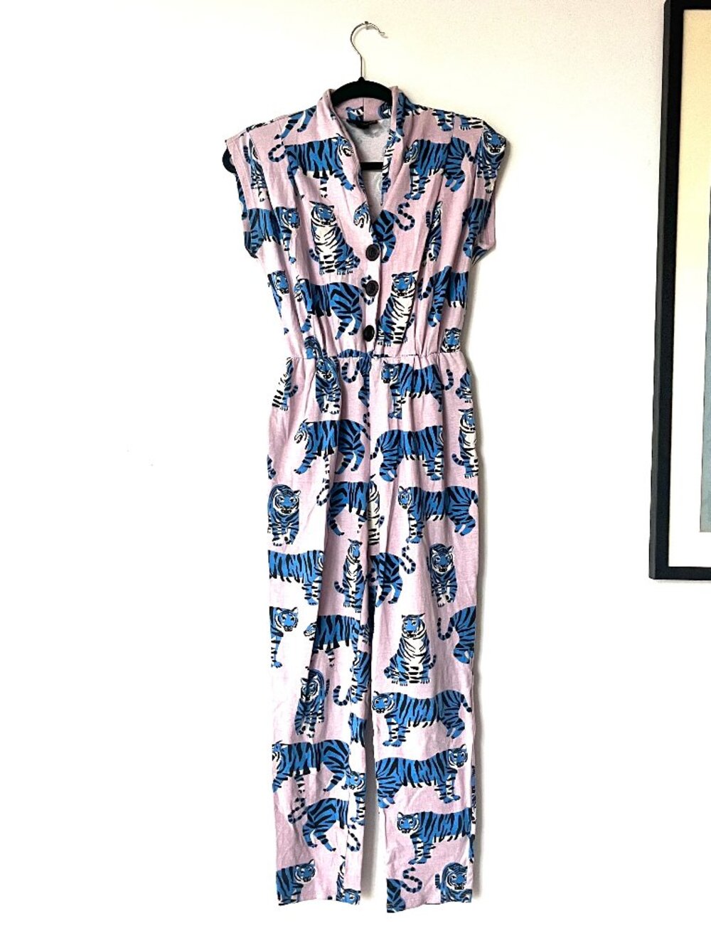 RARE Nooworks Blue Tiger jumpsuit XS